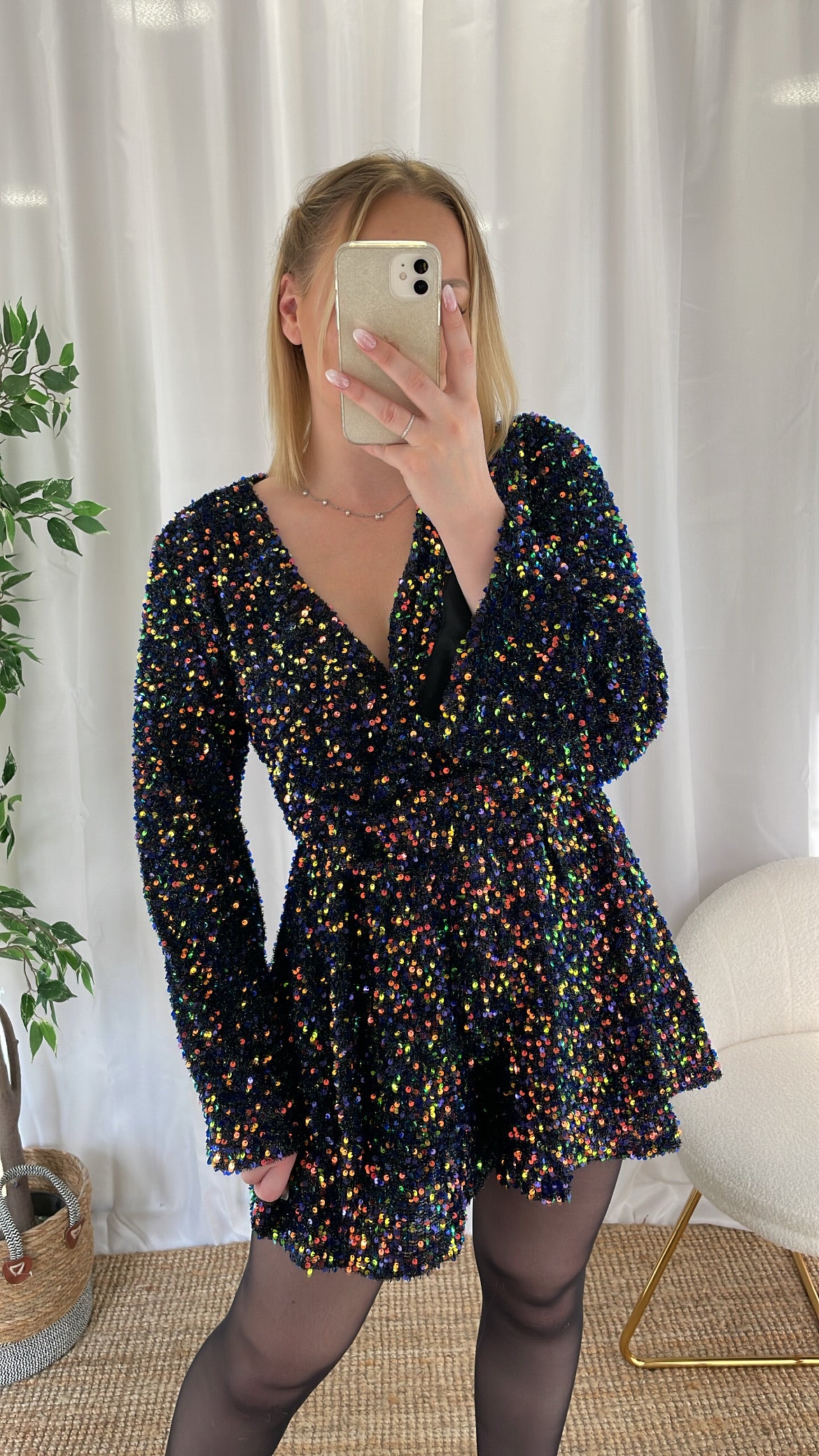 Combi-short multi couleur à sequins DIANA