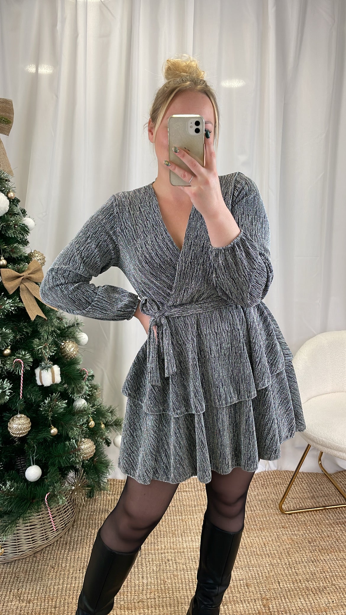 Robe argentée ABIGAIL