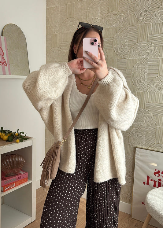 Pantalon plissé marron - ROSERAY