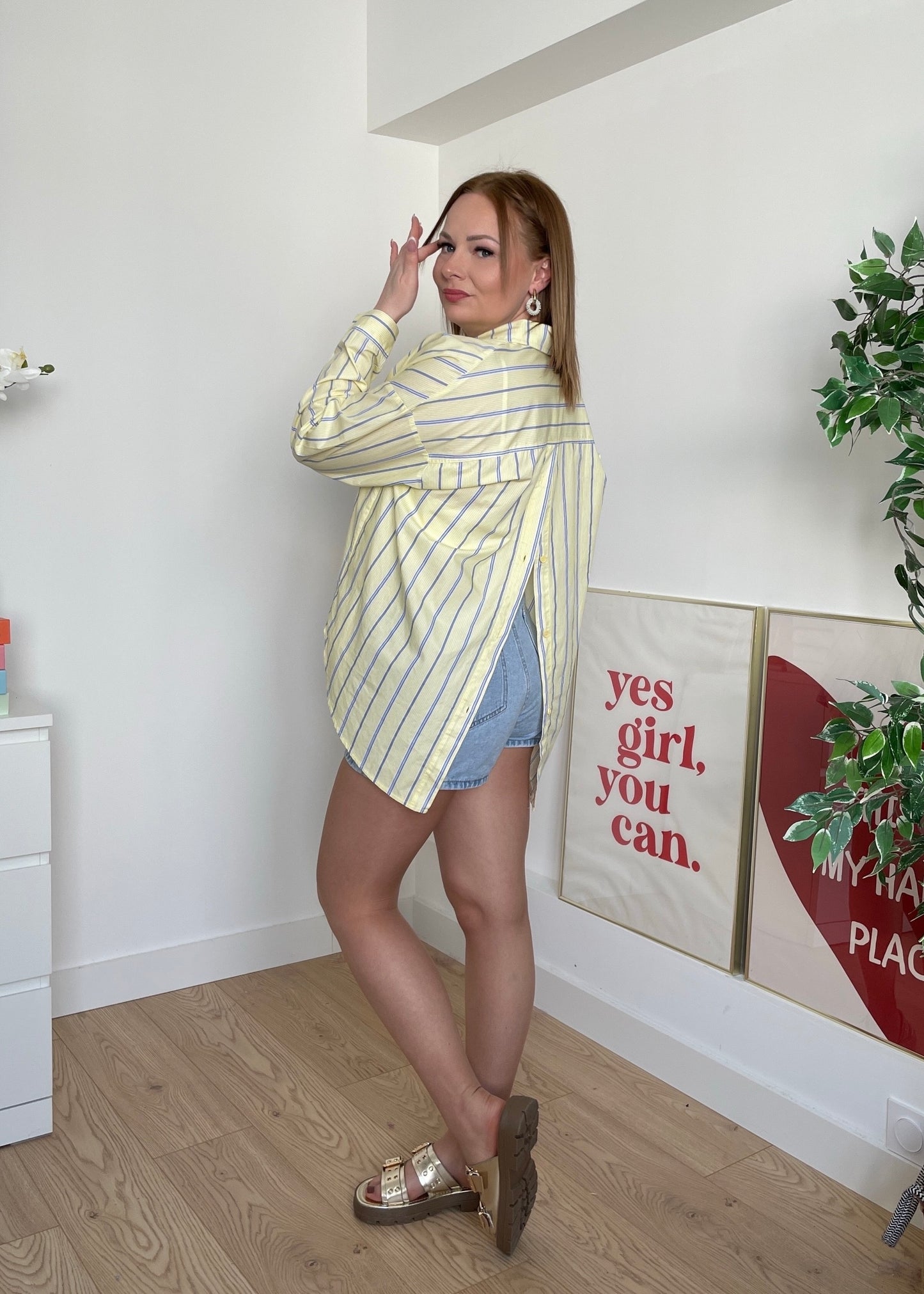 Chemise à rayures jaune SOPHIE