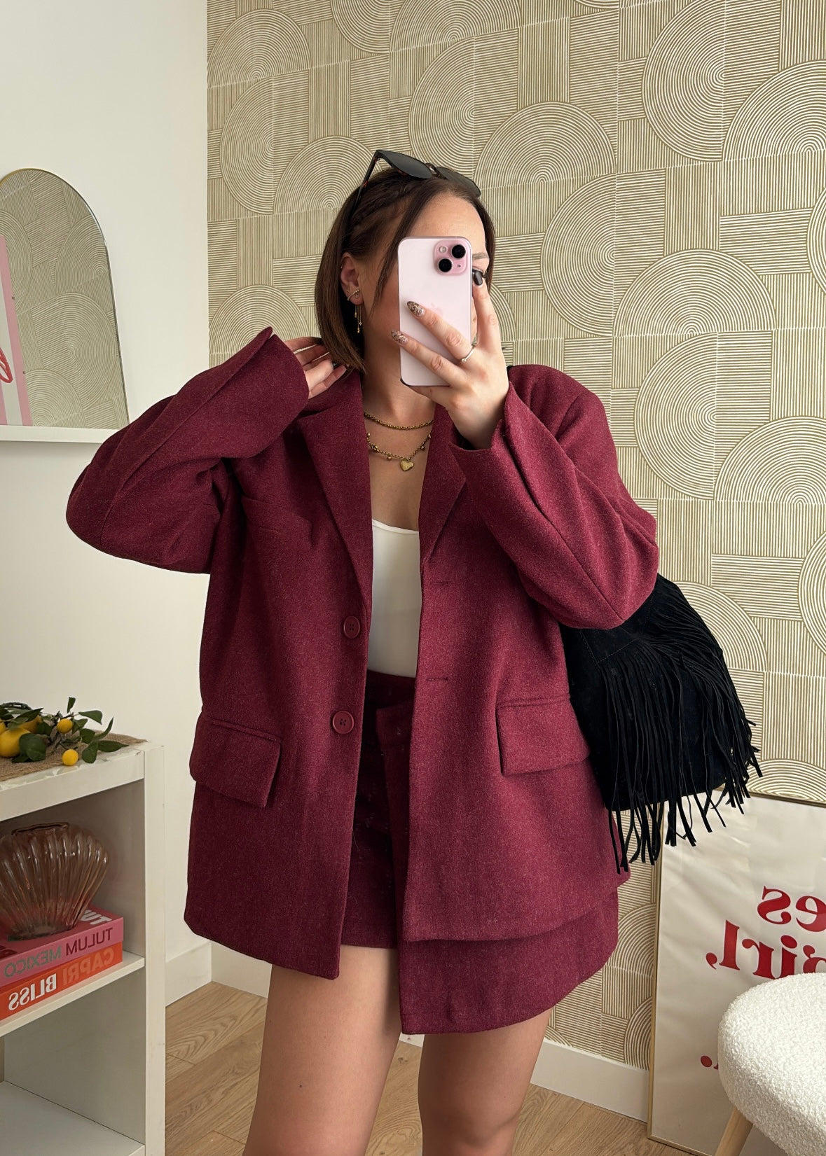 Blazer bordeaux - NAÏSSA