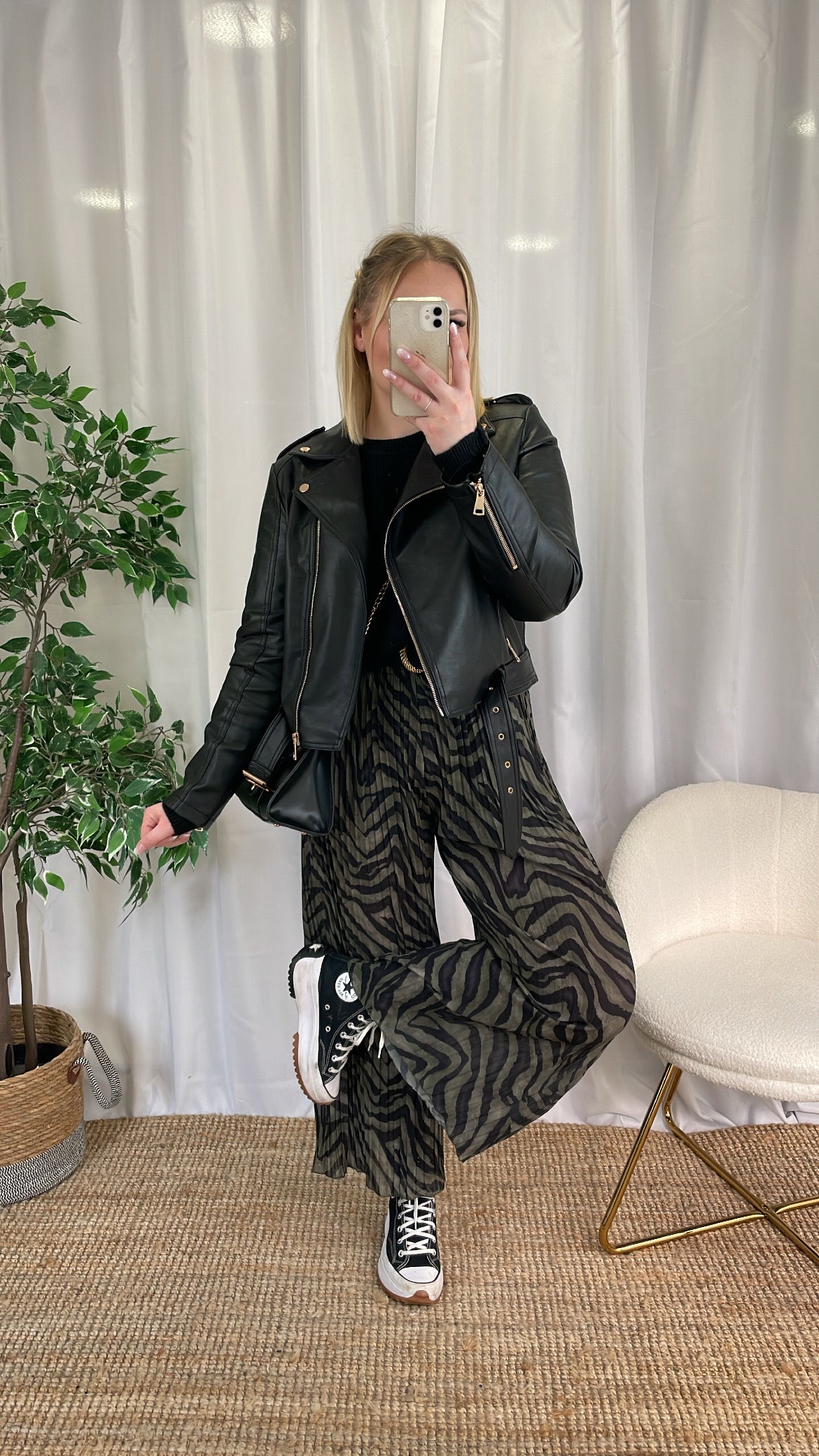 Pantalon fluide kaki ZEBRA