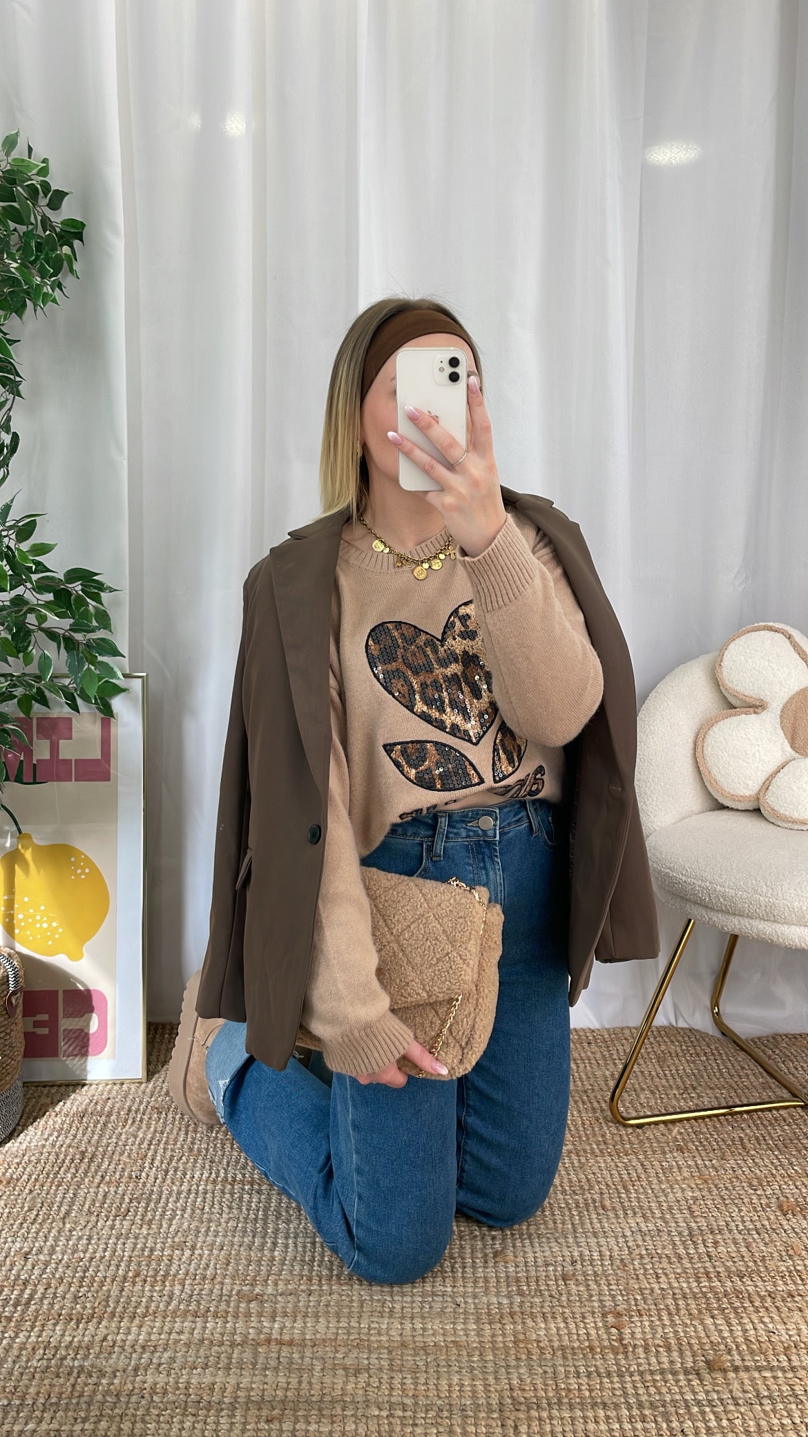 Pull beige AMANDINE