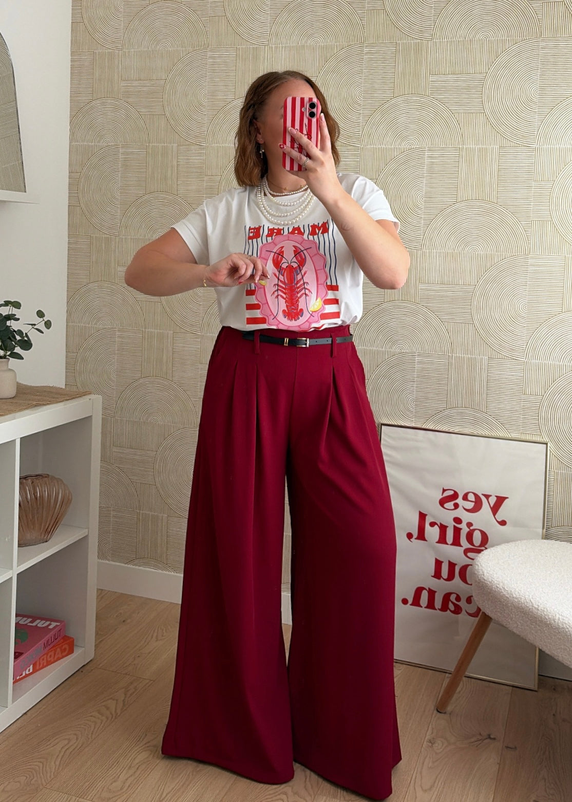 Pantalon bordeaux - PALAZZO