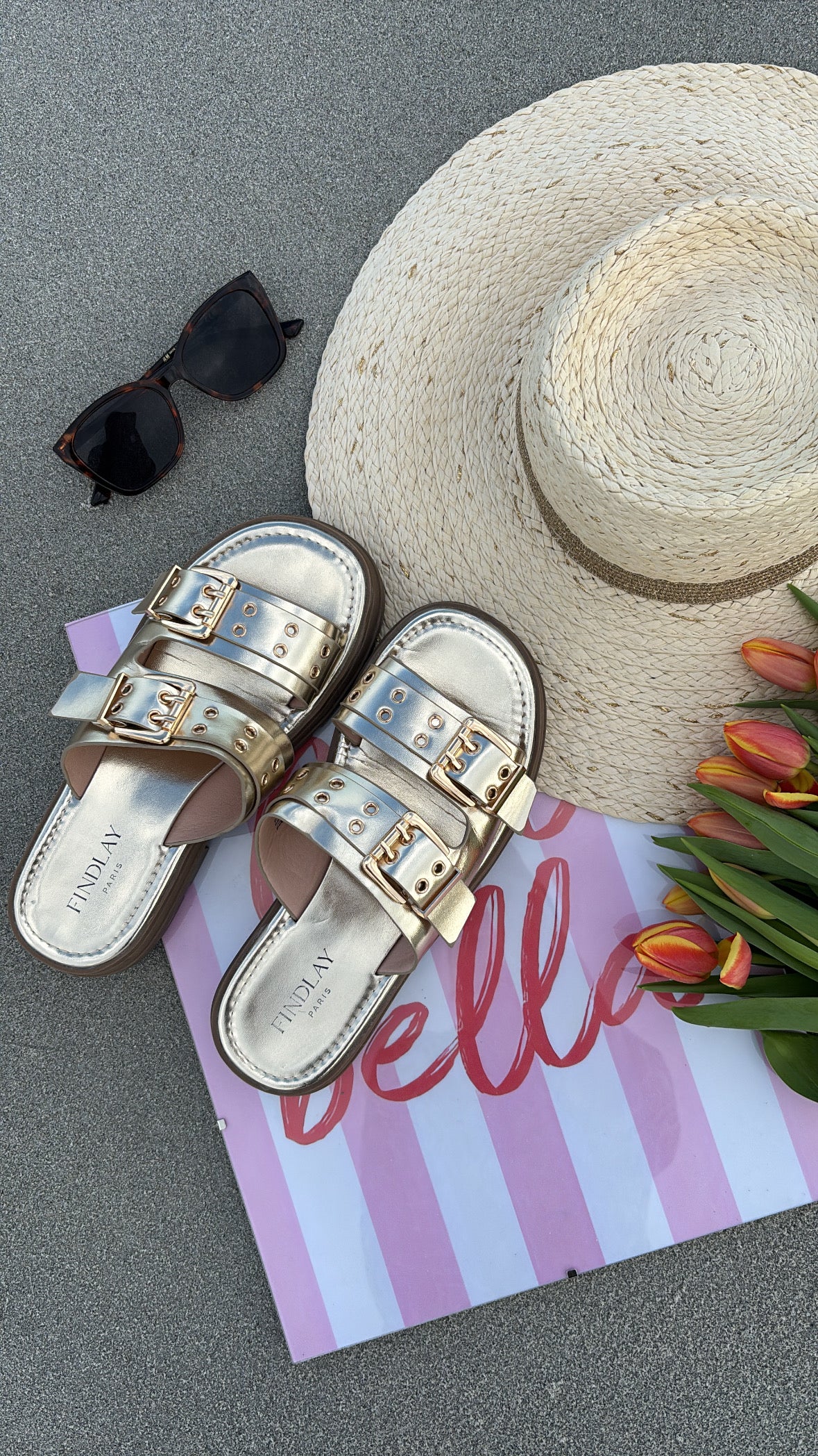 Sandales dorées MADELINE