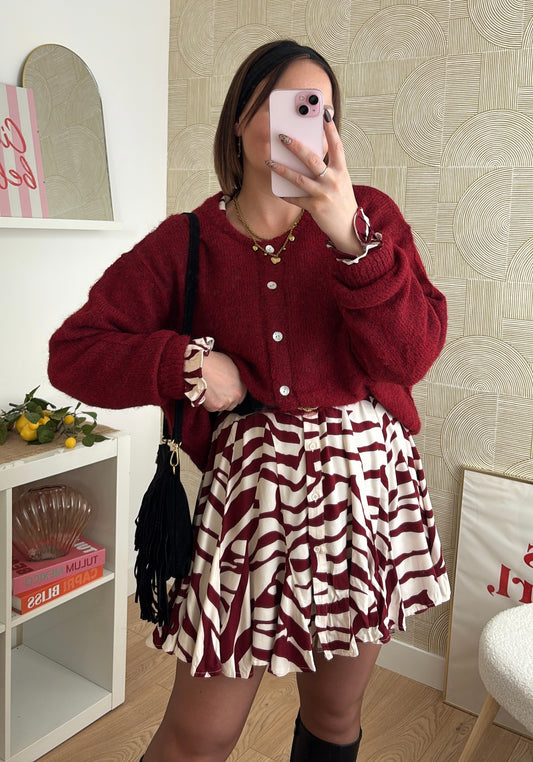 Gilet bordeaux - IRENE