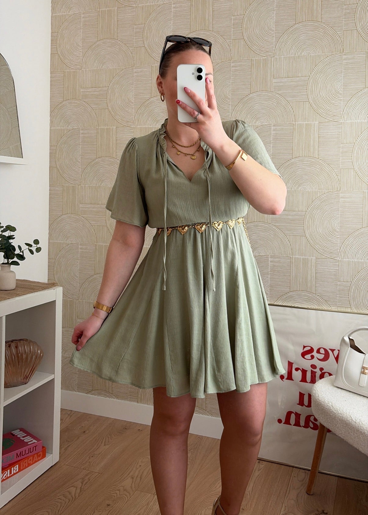 Robe courte kaki - LADY