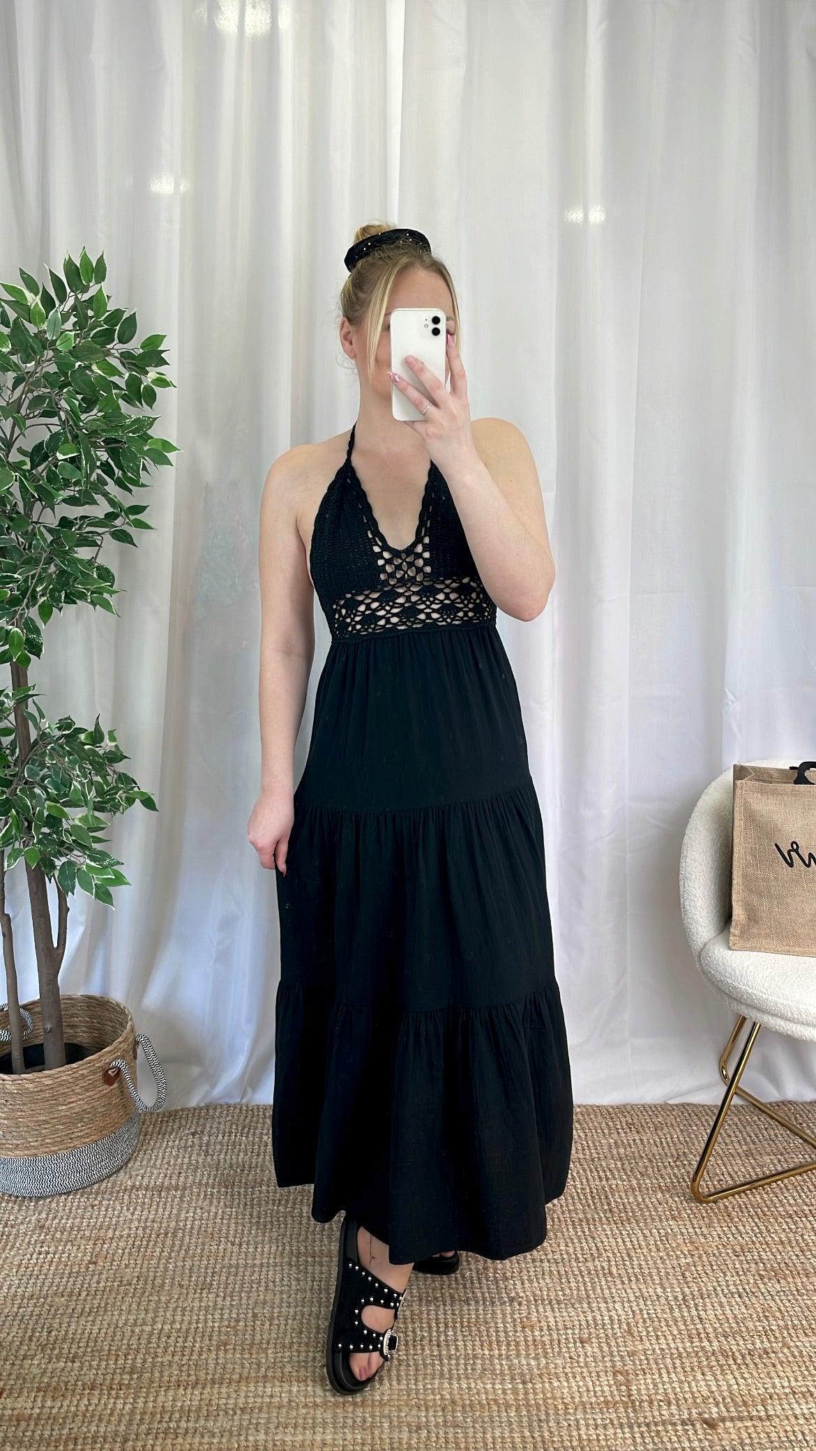 Robe dentelle SONAIA - Noire