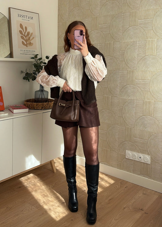 Blouse blanche dentelle - MARINA