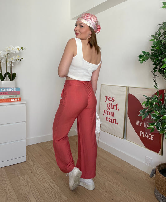 Pantalon tailleurs terracotta LYDIA