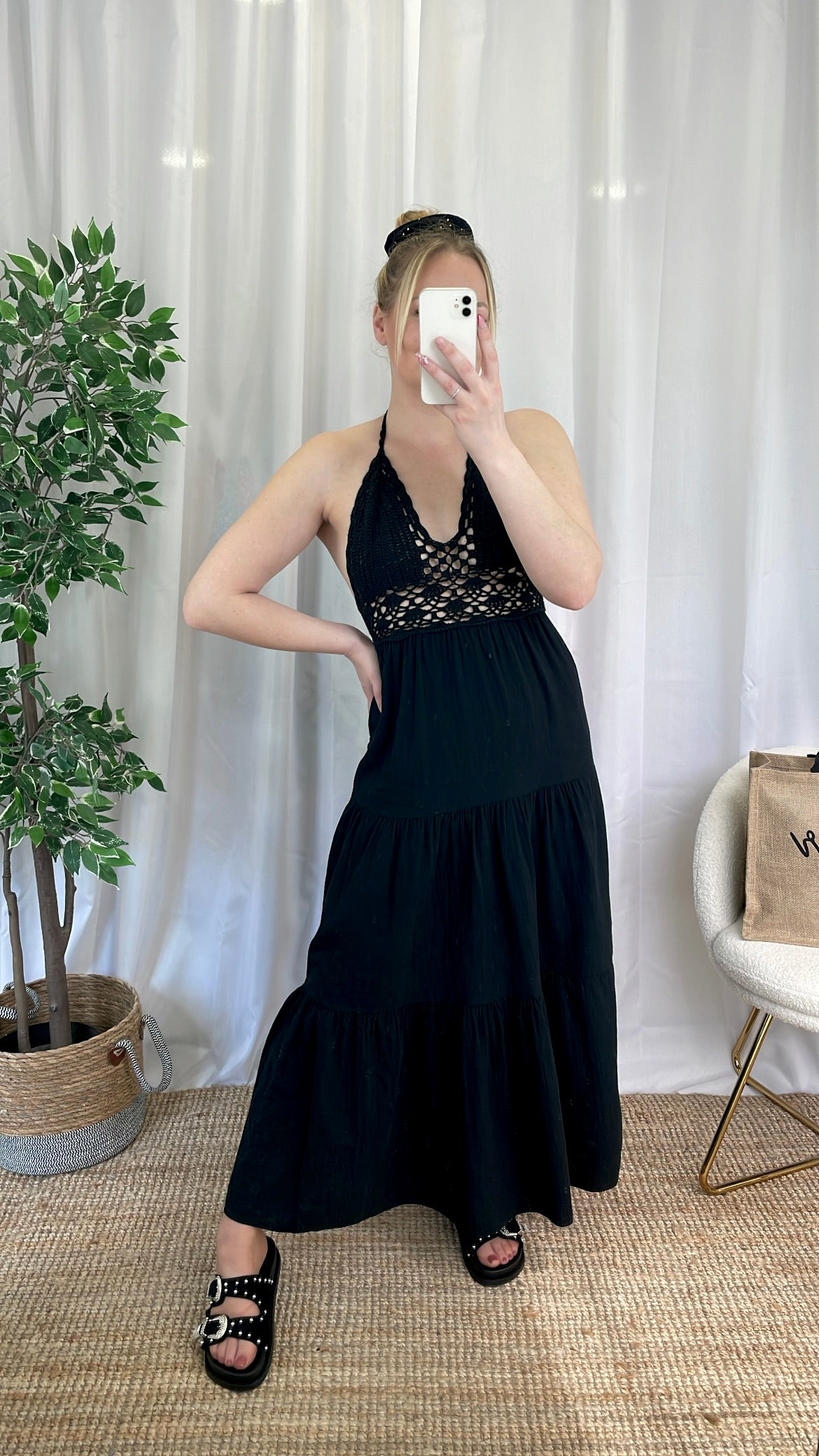 Robe dentelle SONAIA - Noire