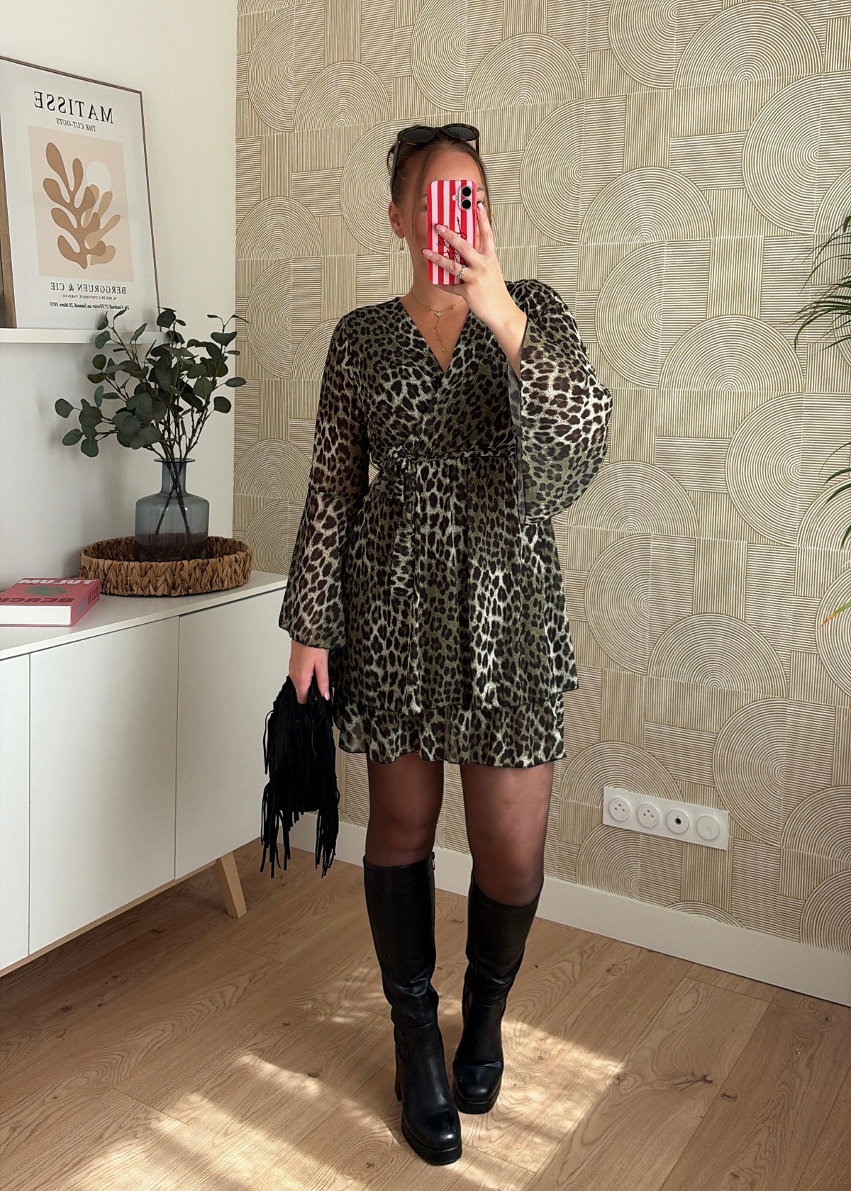 Robe kaki léopard - LÉOPOL