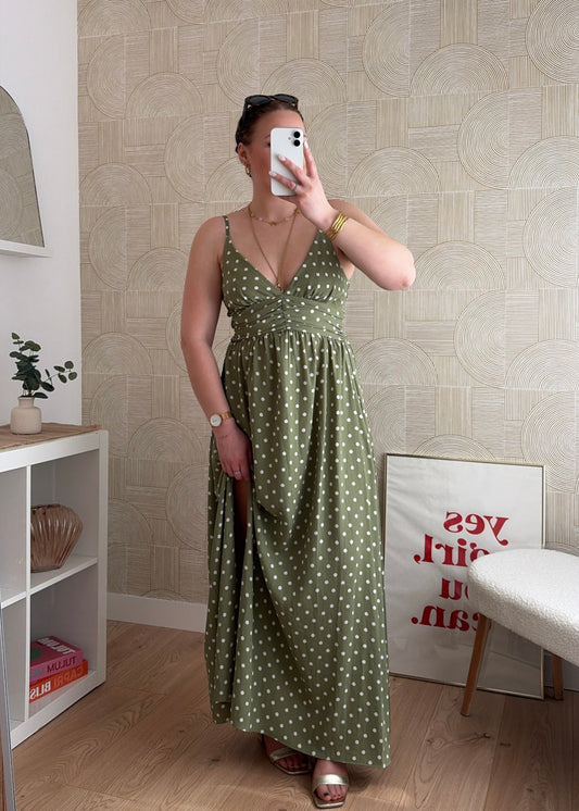 Robe longue olive - POIS