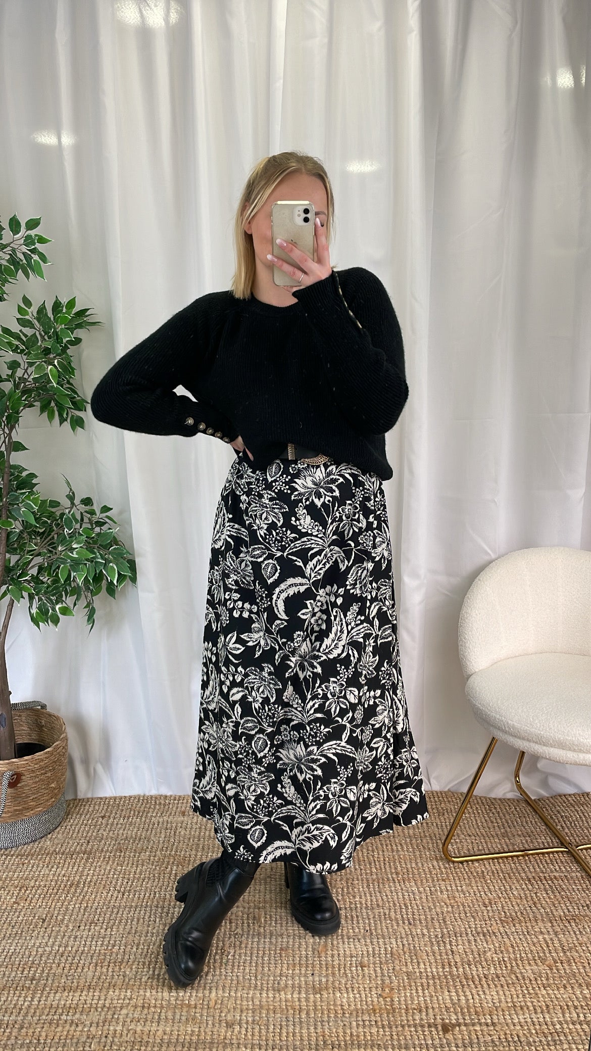 Robe longue à fleurs OLIA