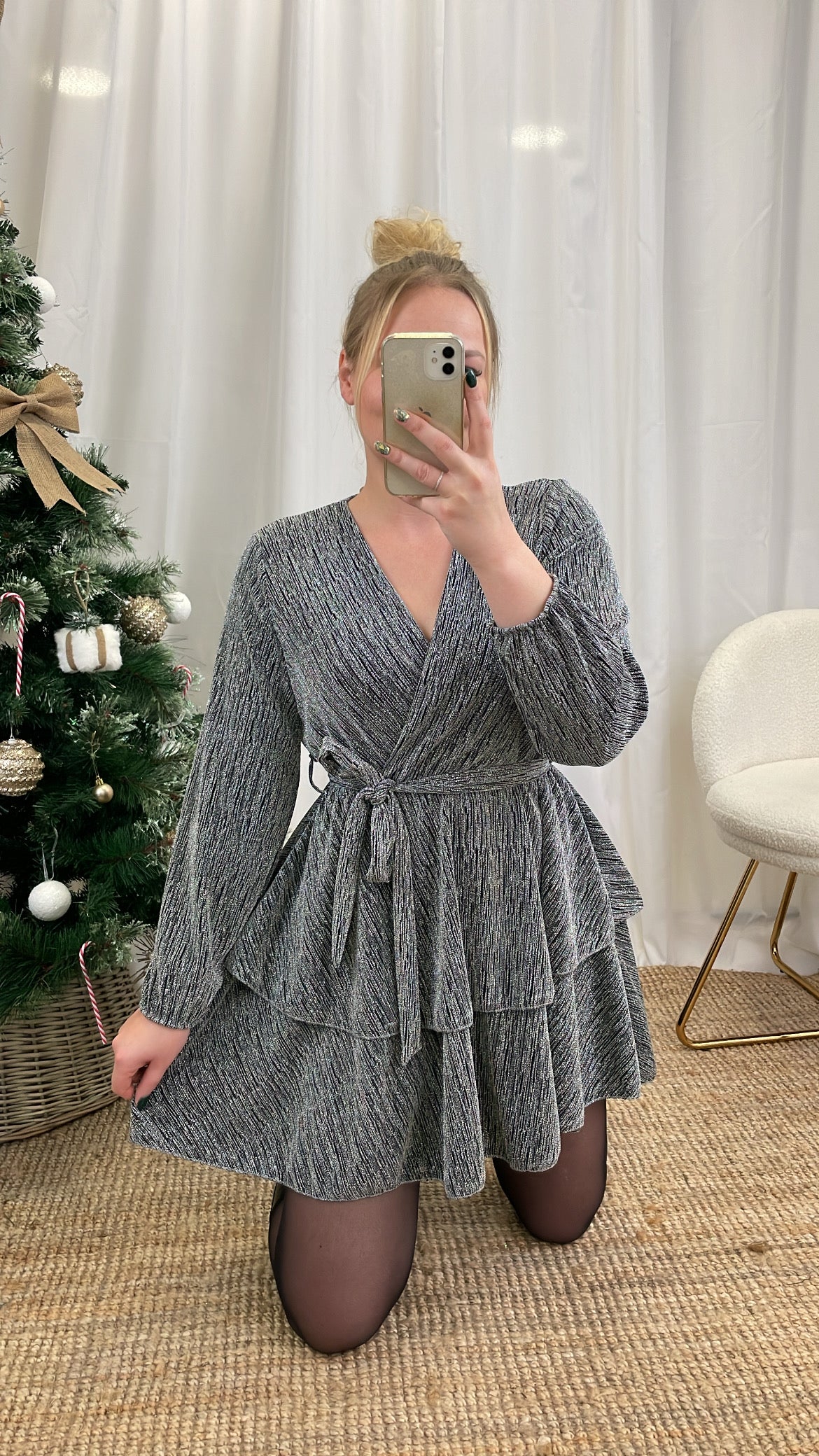 Robe argentée ABIGAIL
