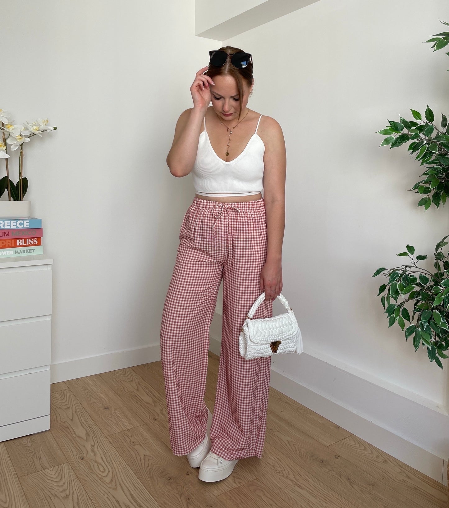 Pantalon rose VICHY