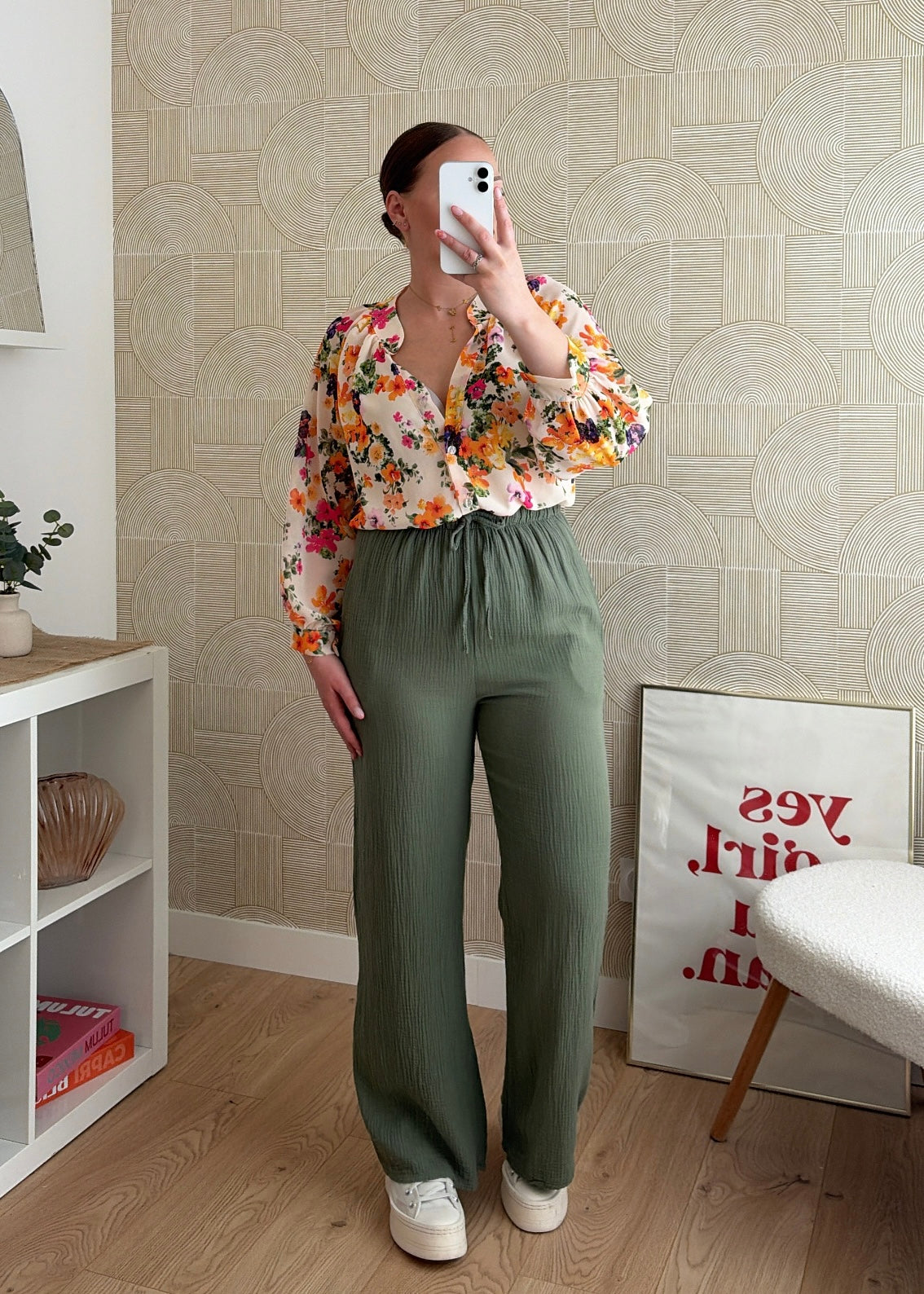 Pantalon kaki - GAZE DE COTON