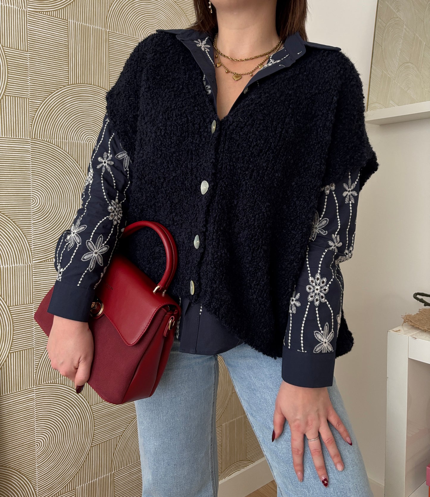 Chemise brodée - NAVYNE