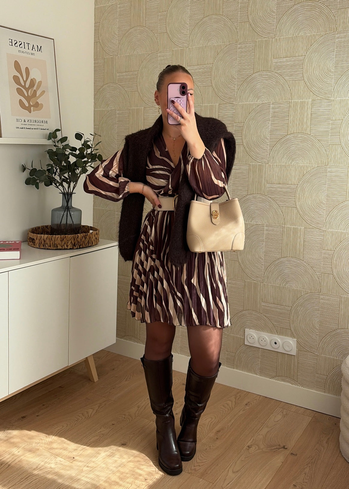 Robe zébrée choco - BURGA
