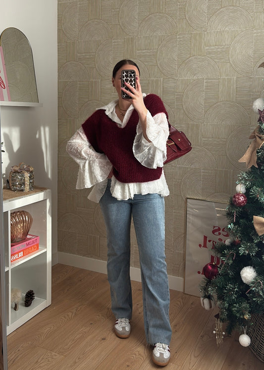 Pull bordeaux - MANGA