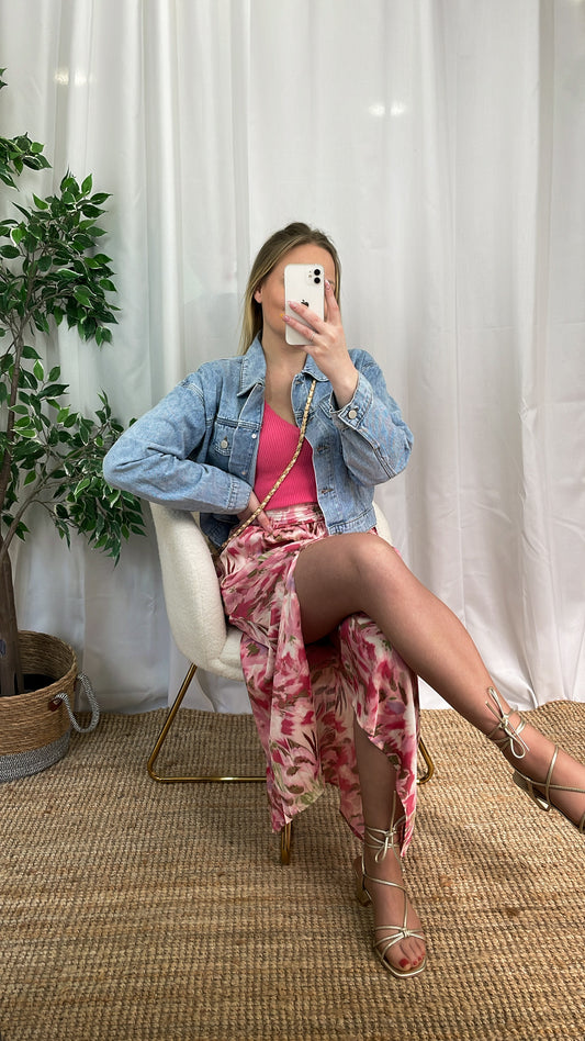 Jupe longue SACHA - Rose