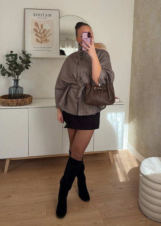 Poncho à carreaux - LÉONIE