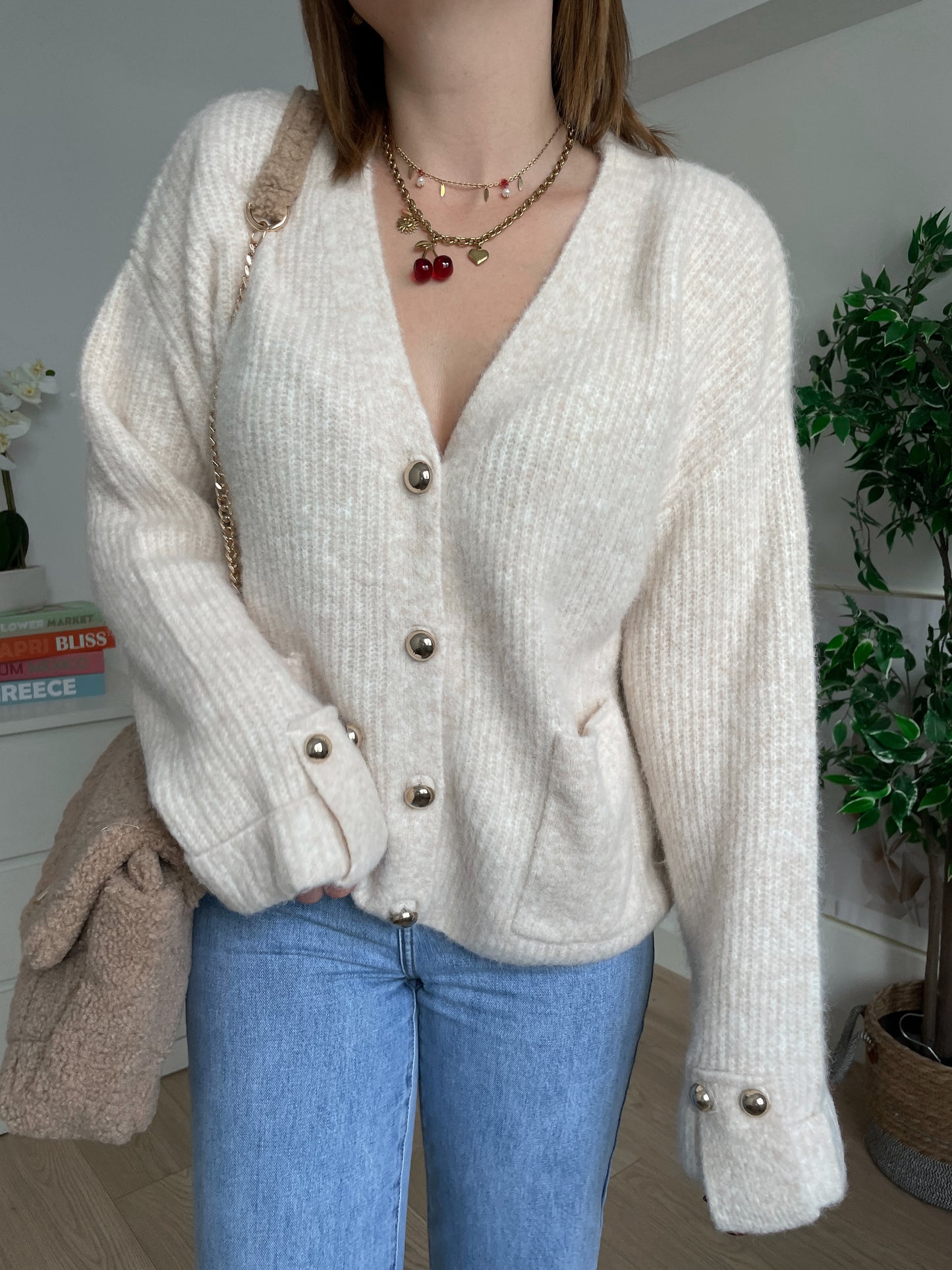 Cardigan beige MAEVA