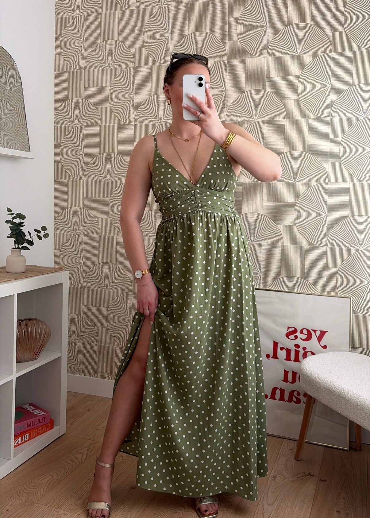 Robe longue olive - POIS