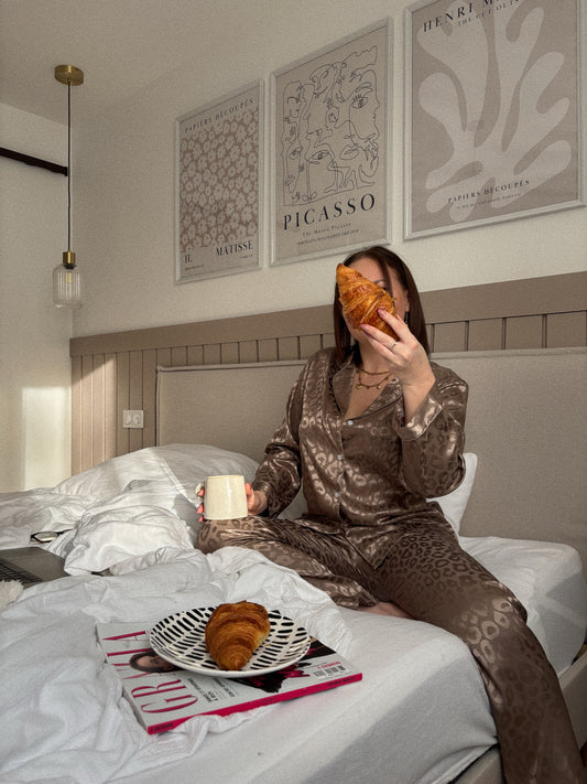 Ensemble de pyjama satin - LÉOPARD