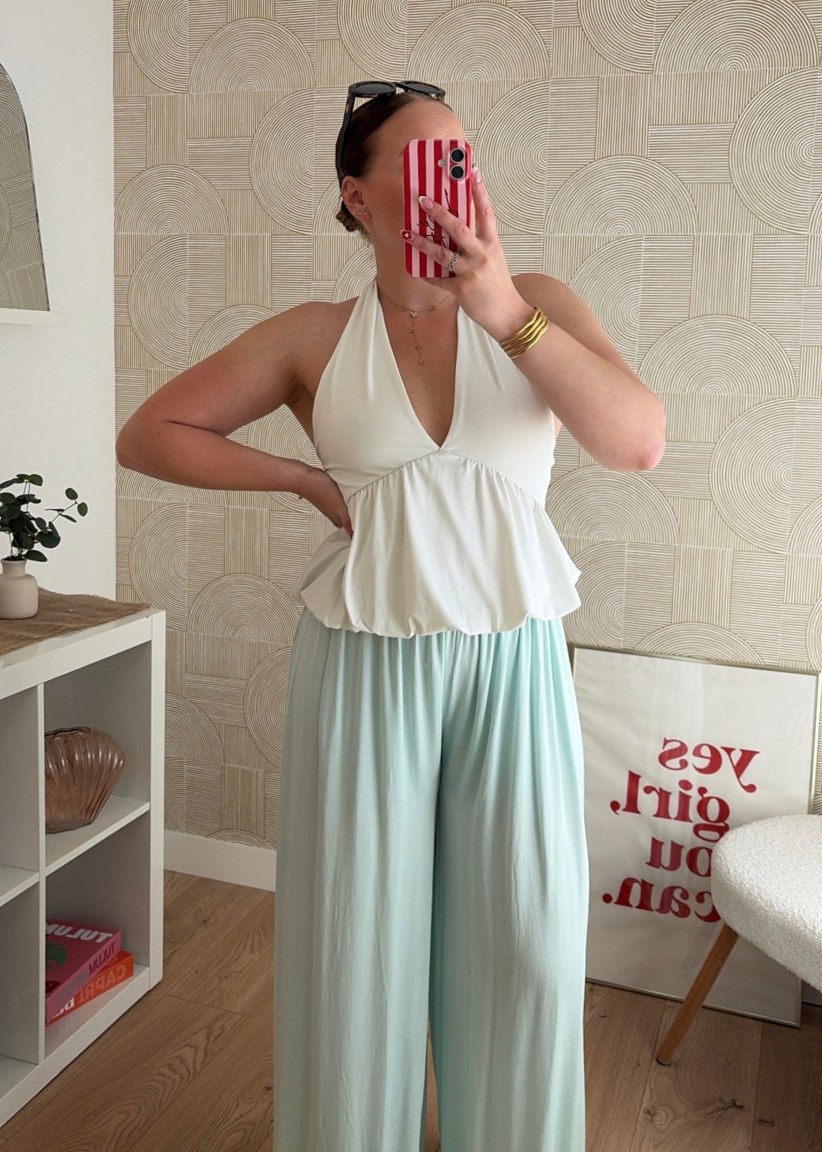 Pantalon vert d'eau - PADDY