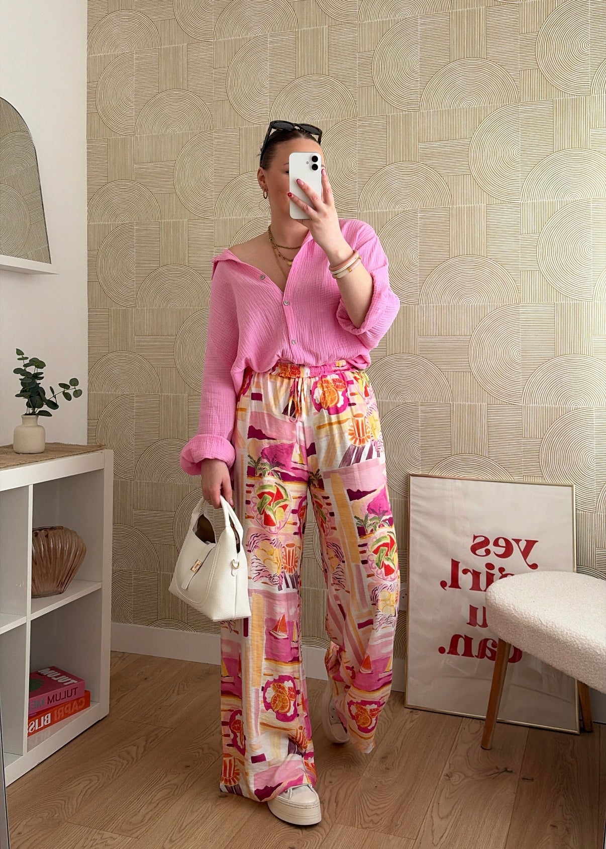Pantalon fluide rose - VINTAGE