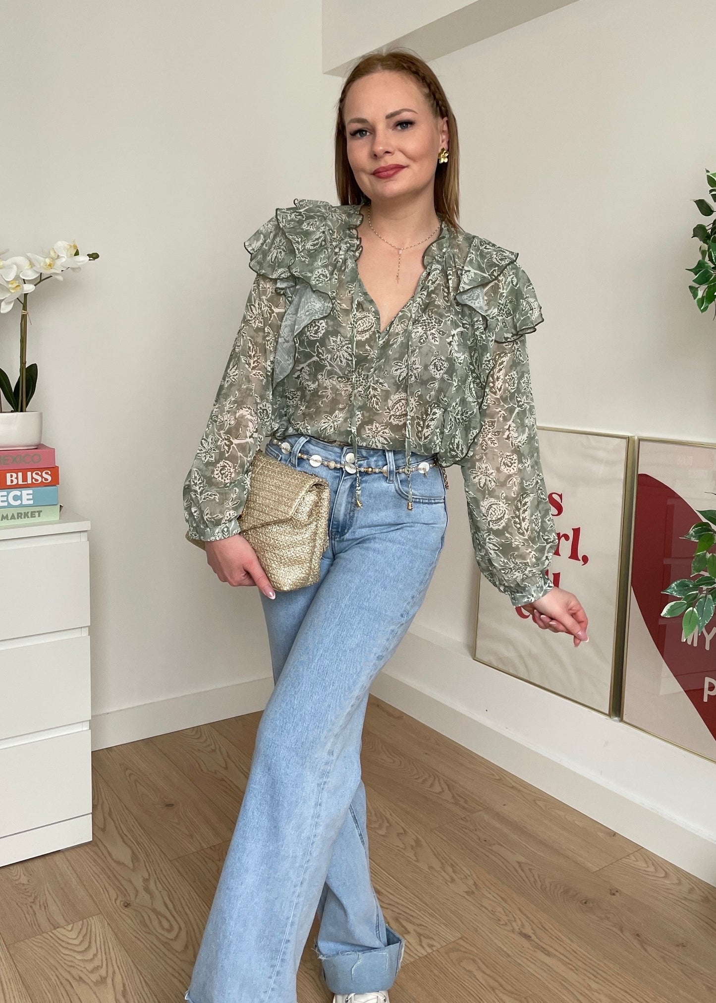 Blouse verte CAROLINE
