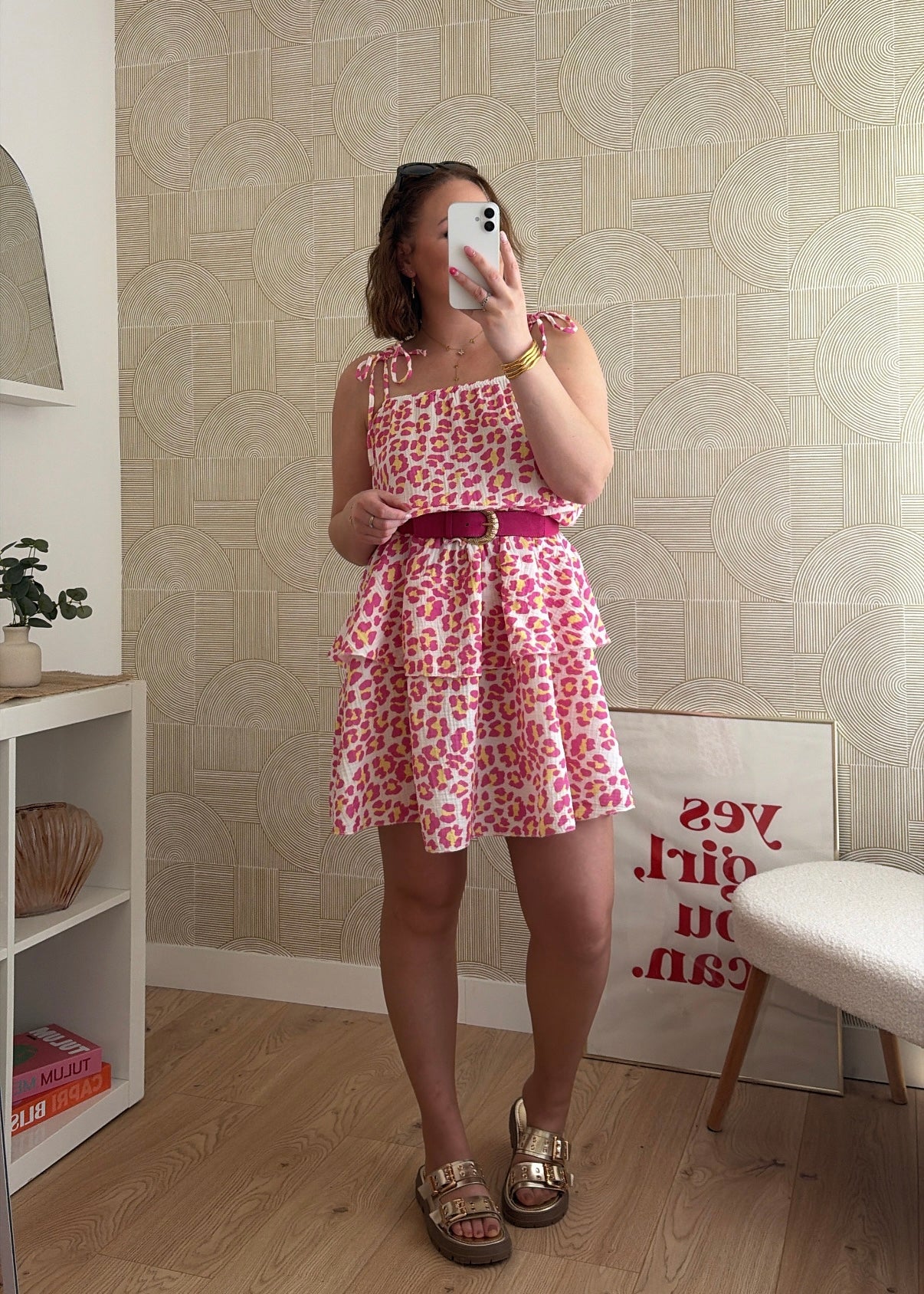 Robe gaze de coton léopard - PINKA