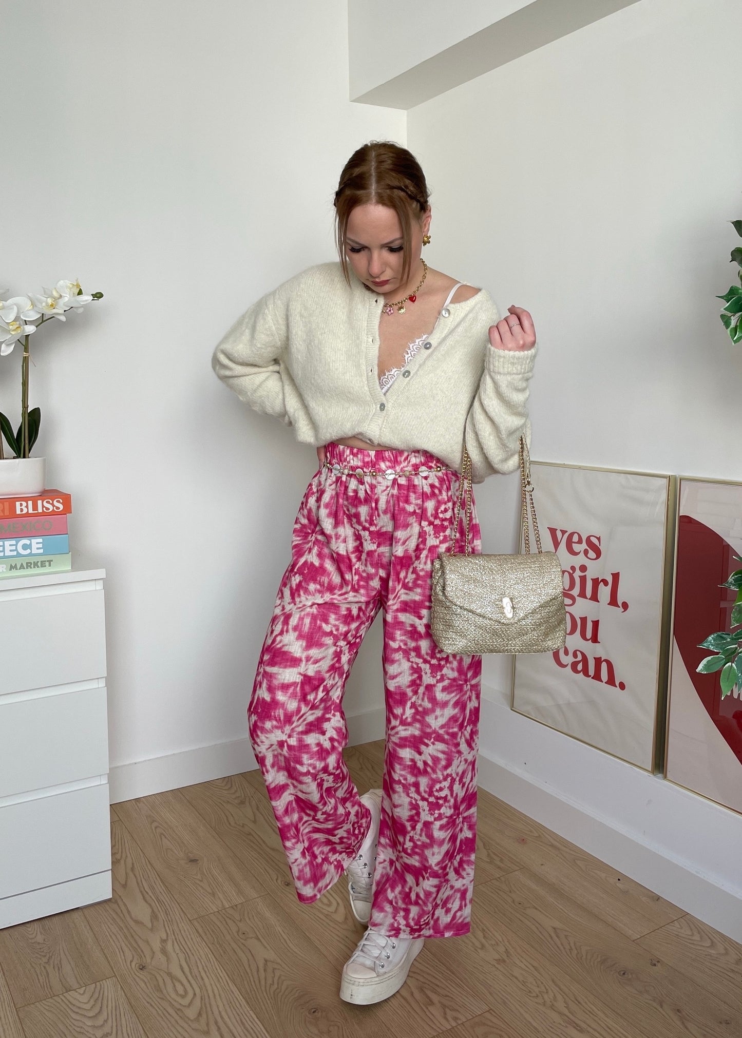 Pantalon fluide rose SORA
