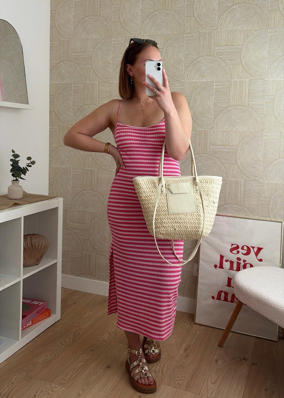 Robe marinière rose - RIVIERA