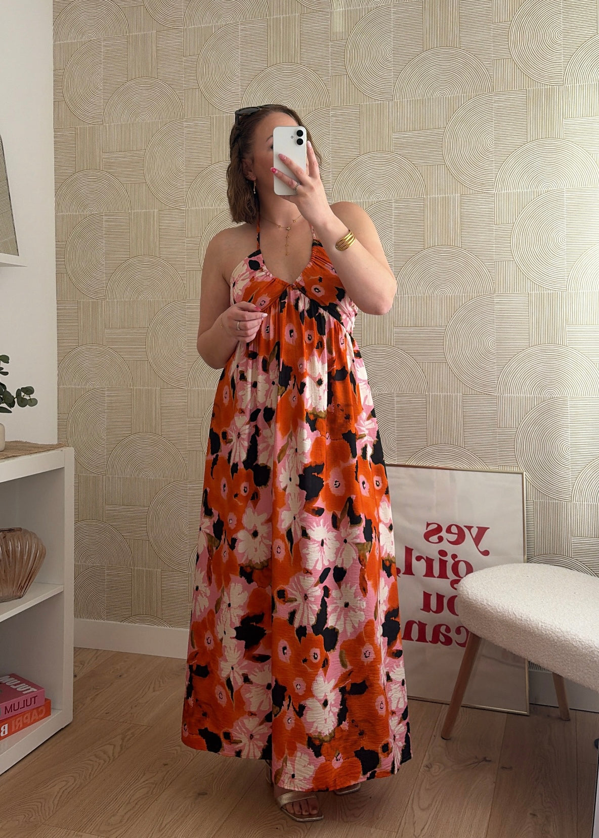 Robe bohème orange - AURÉLIE