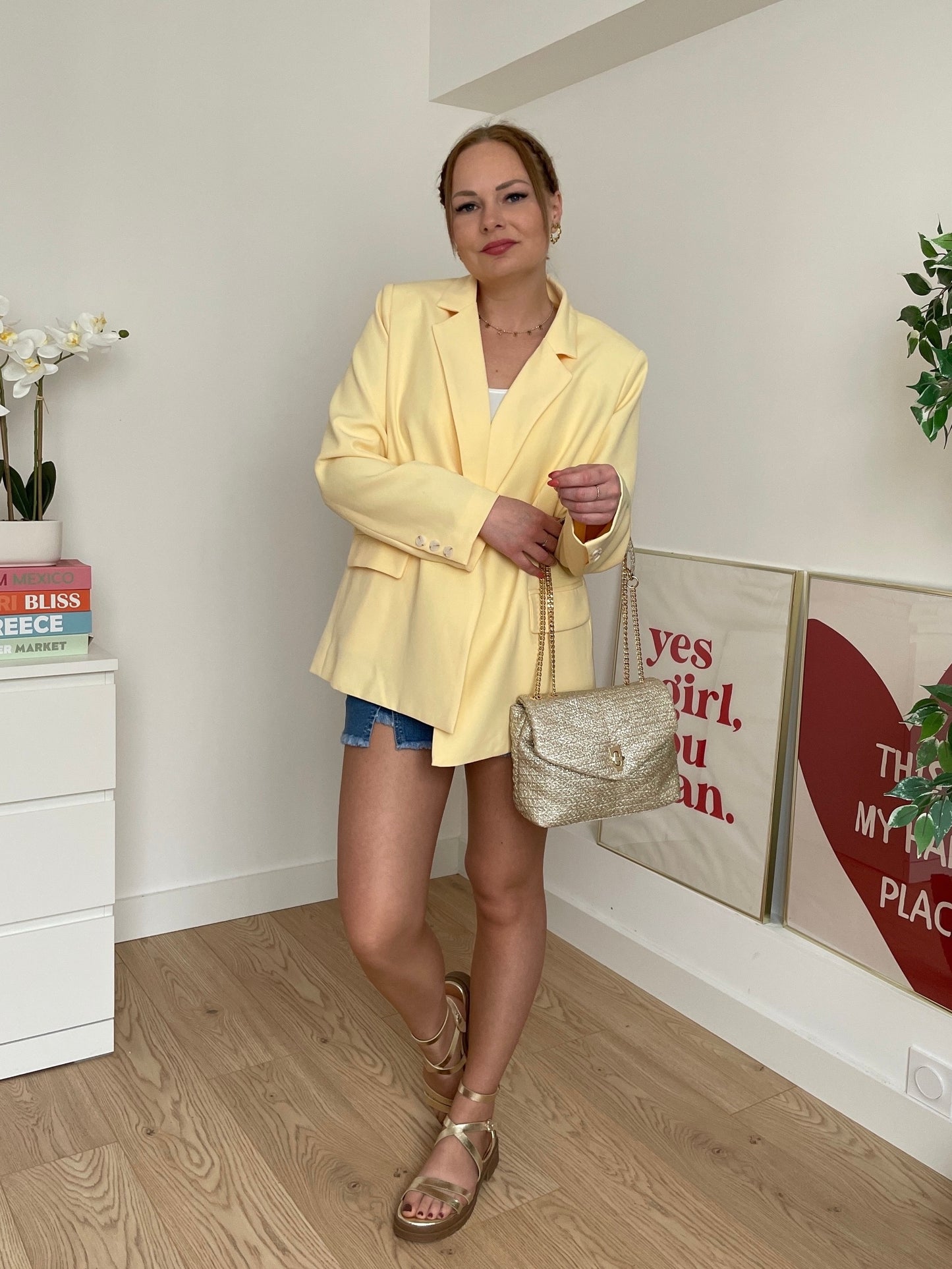Blazer oversize jaune APRIL