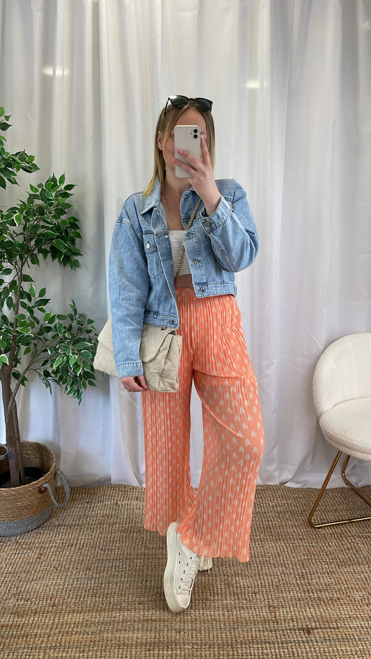 Pantalon plissé LOVELY - Orange