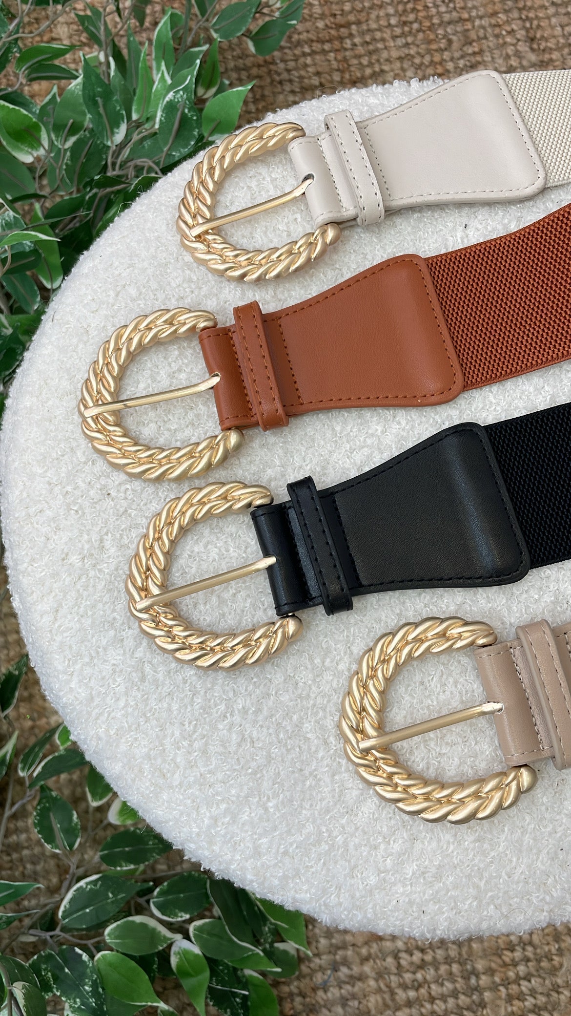 Ceintures à boucle doré NEHUDA