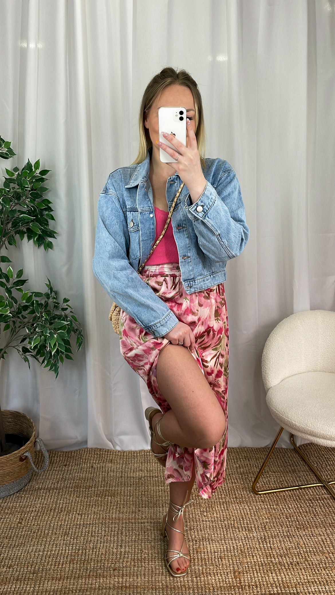 Jupe longue SACHA - Rose