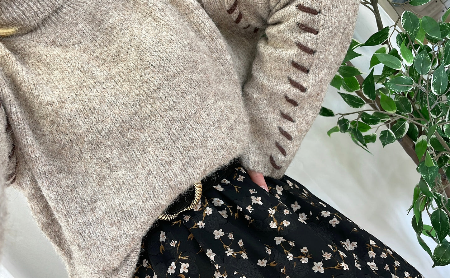 Pull col roulé beige PALIO