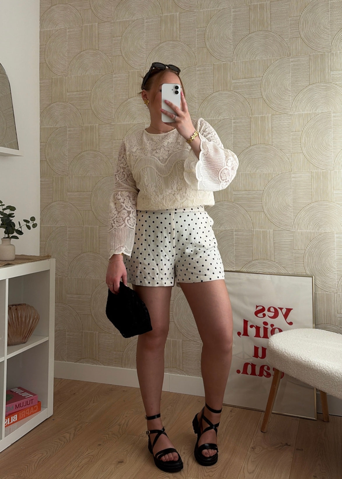 Short beige Ă pois - LOVA