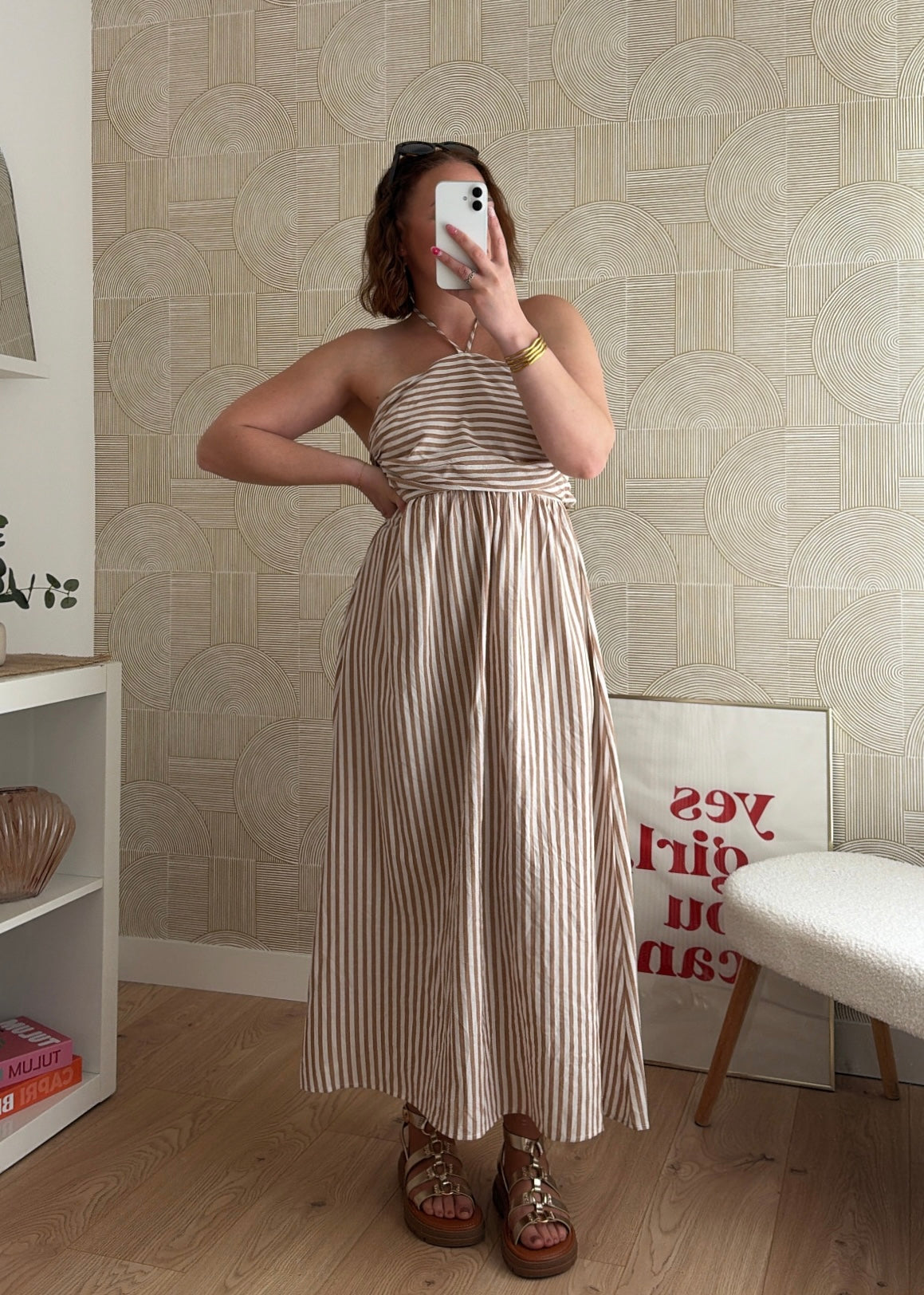 Robe longue beige - Riviera