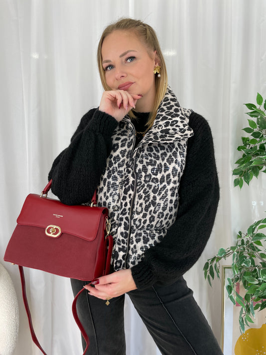 Doudoune léopard à SEQUINS