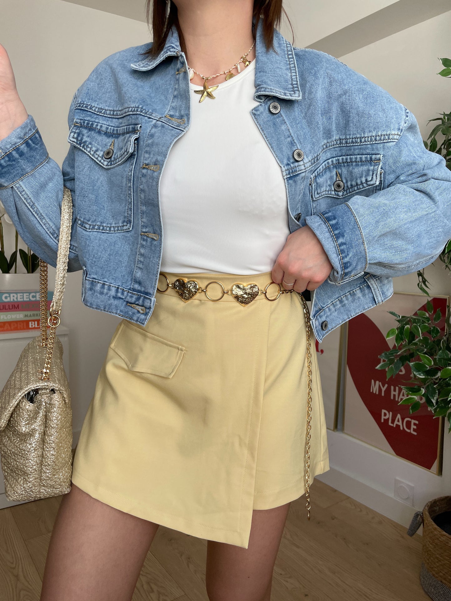 Combishort jaune CASSANDRA