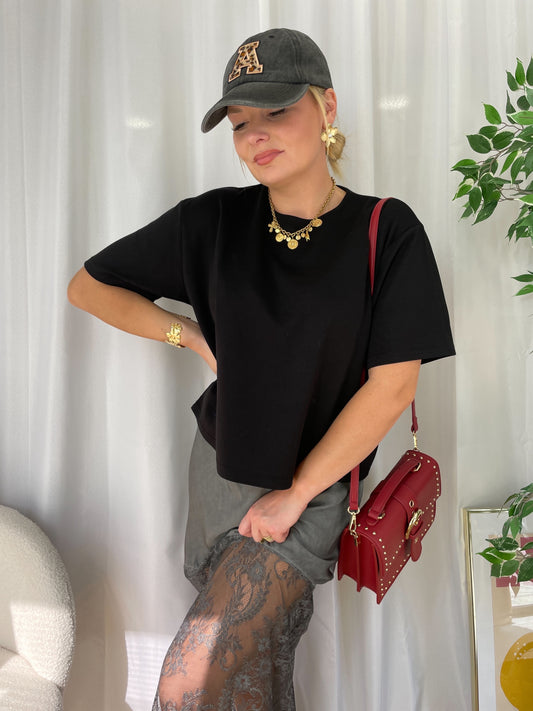 Jupe satinée en dentelle LOVIKA