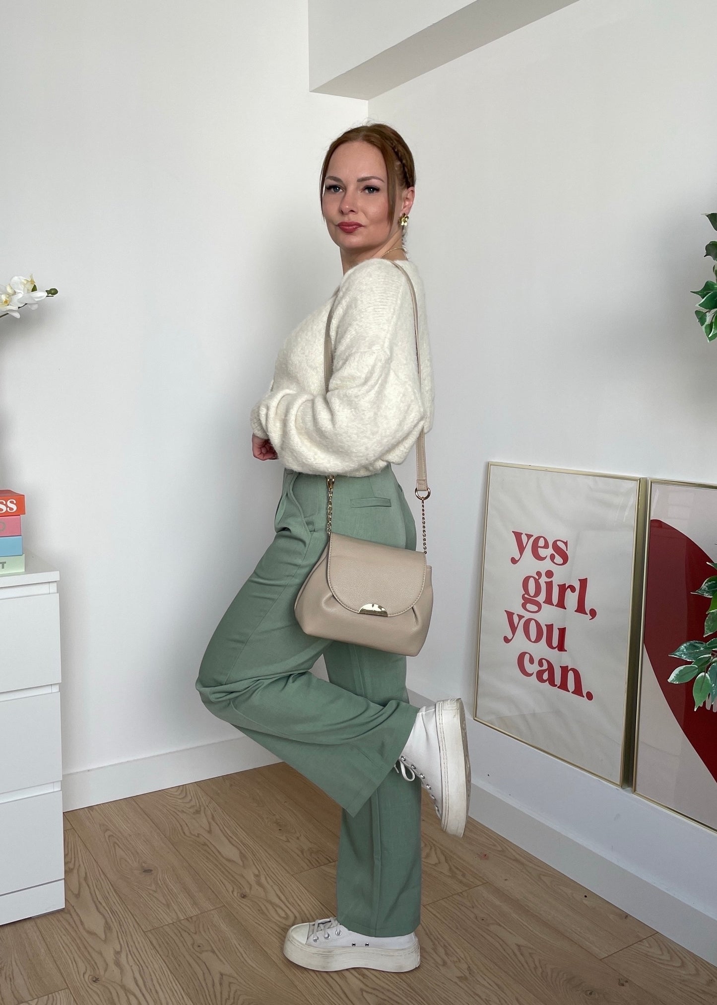 Pantalon tailleurs vert VIRIDIA