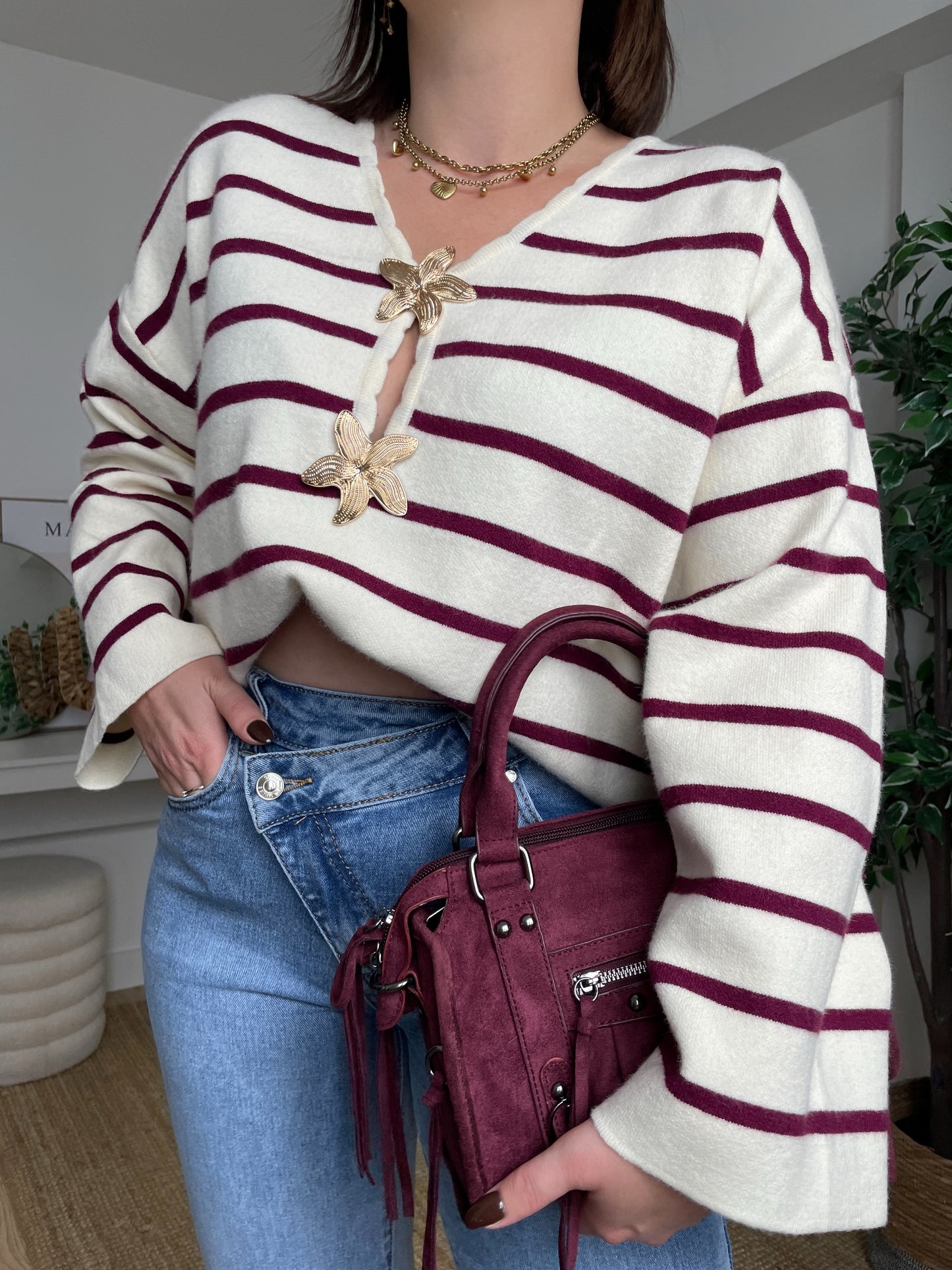 Pull bordeaux - MARIN