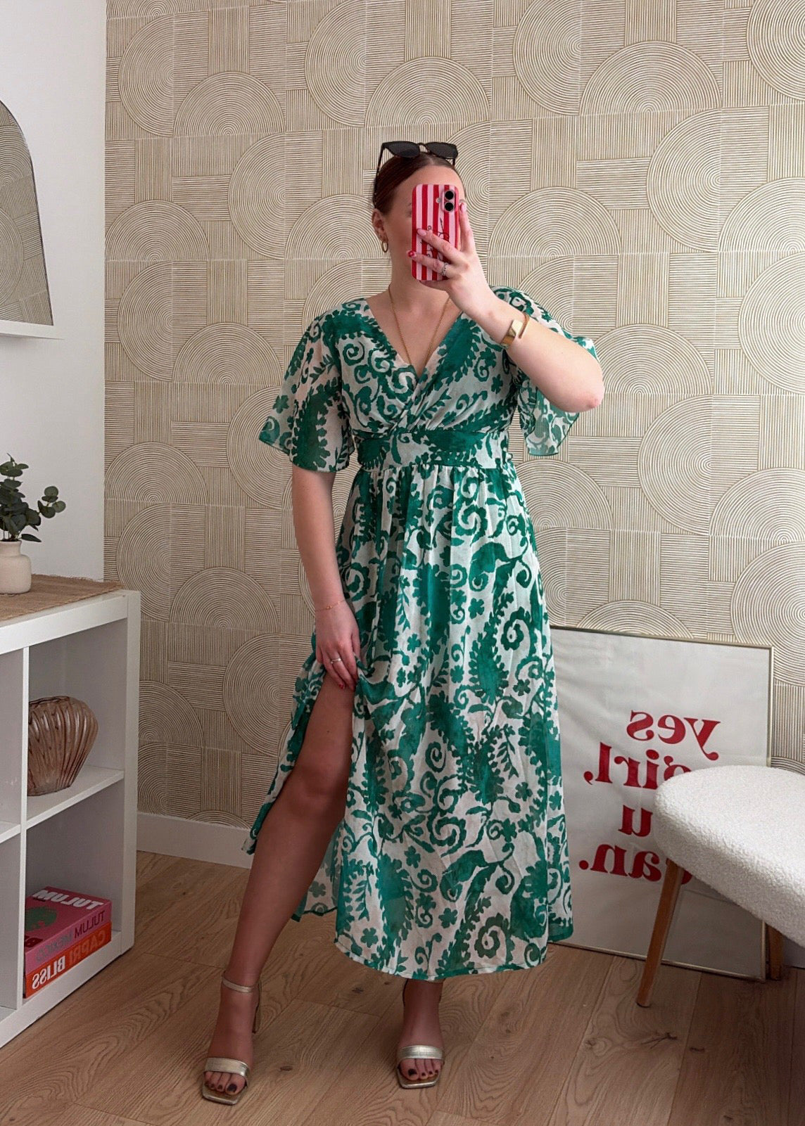 Robe longue à motifs - CLARISSE