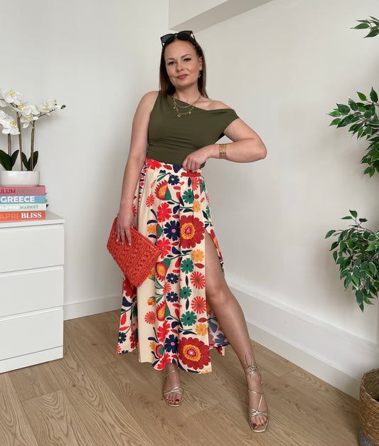 Top asymétrique kaki LOA